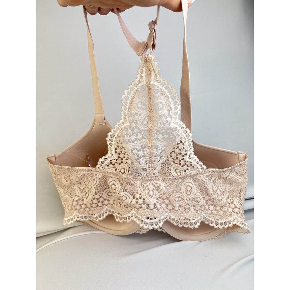 maidenform bra 38dd Light Pink Front Closure Racerback Lace Detail - Picture 3 of 6
